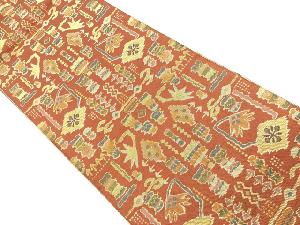 リサイクル　抽象模様織出し名古屋帯